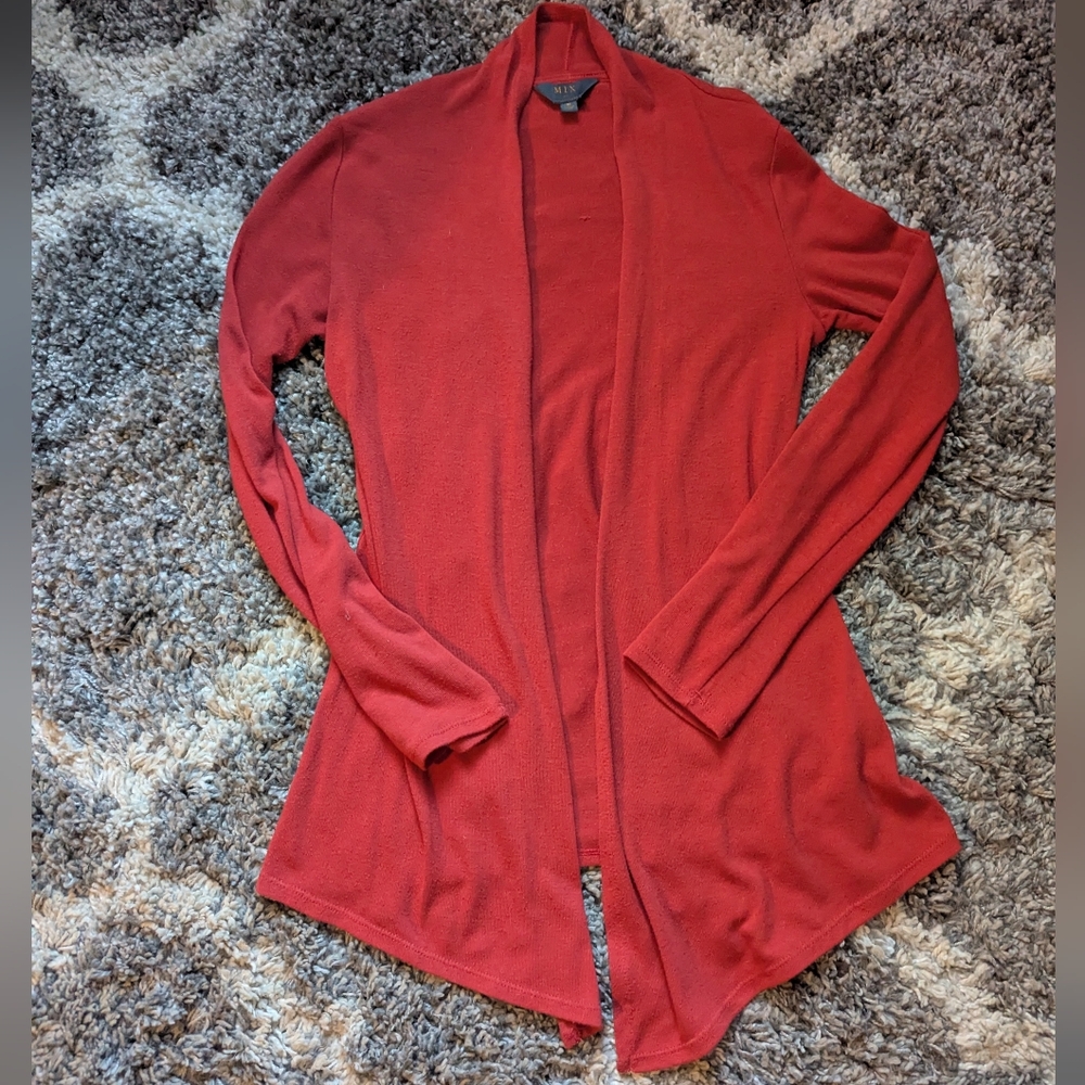 Market & Spruce Orange Cardigan Size M